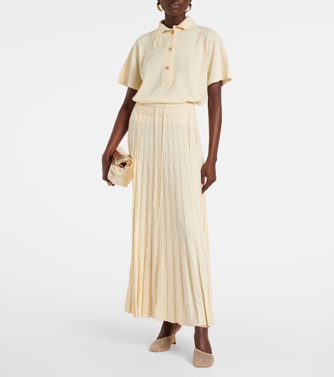 Christopher Esber Linen and silk-blend maxi skirt