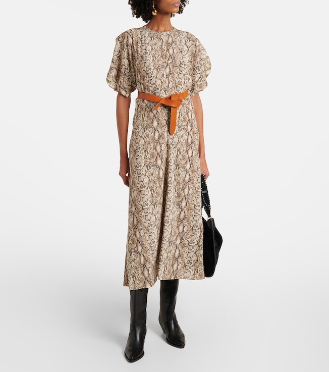 Isabel Marant Keany printed silk-blend midi dress