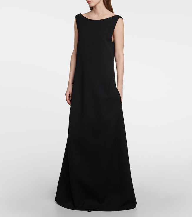 The Row Rhea open-back wool-blend gown