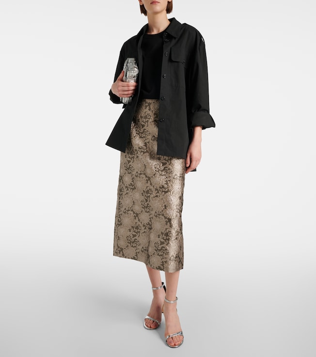 S Max Mara Diletta jacquard midi skirt