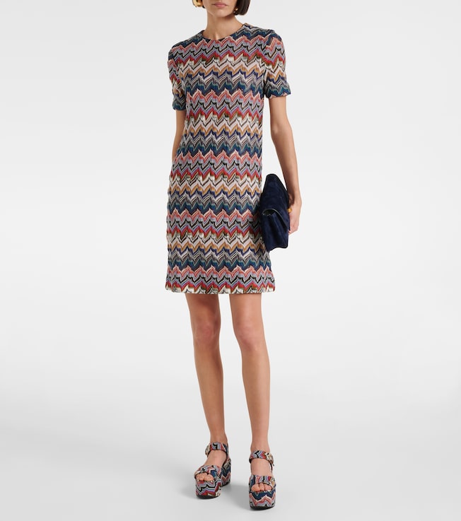 Missoni Zigzag lamé minidress