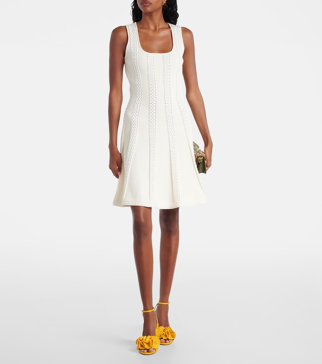 Oscar de la Renta Open-knit minidress