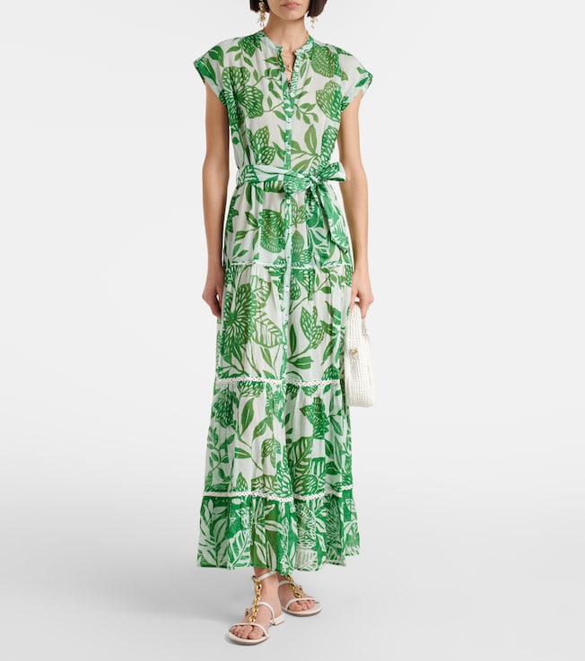 Poupette St Barth Kora printed cotton maxi dress