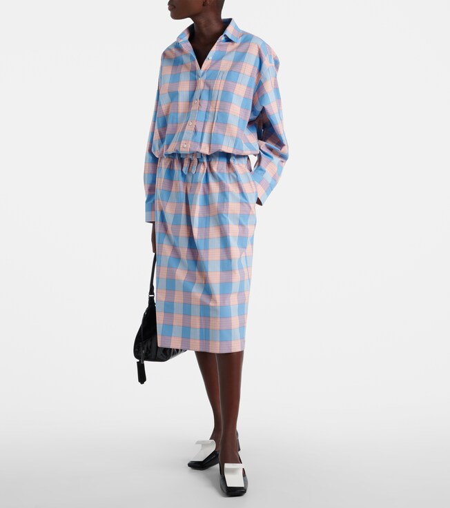 Prada Checked cotton poplin shirt