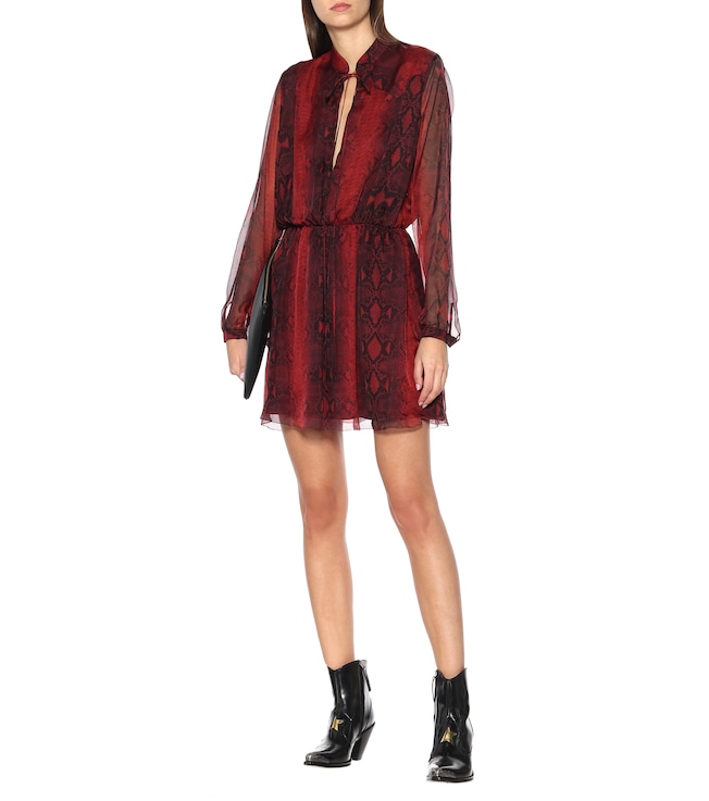 AMIRI Printed silk minidress