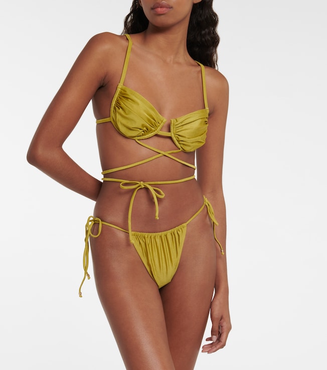 Bananhot Cherry ruched bikini bottoms