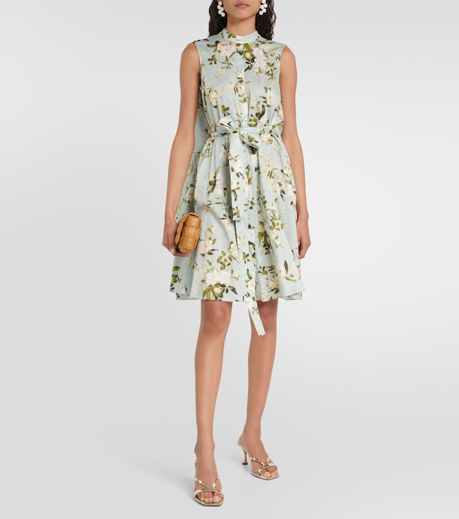 Erdem Soleil floral cotton poplin minidress
