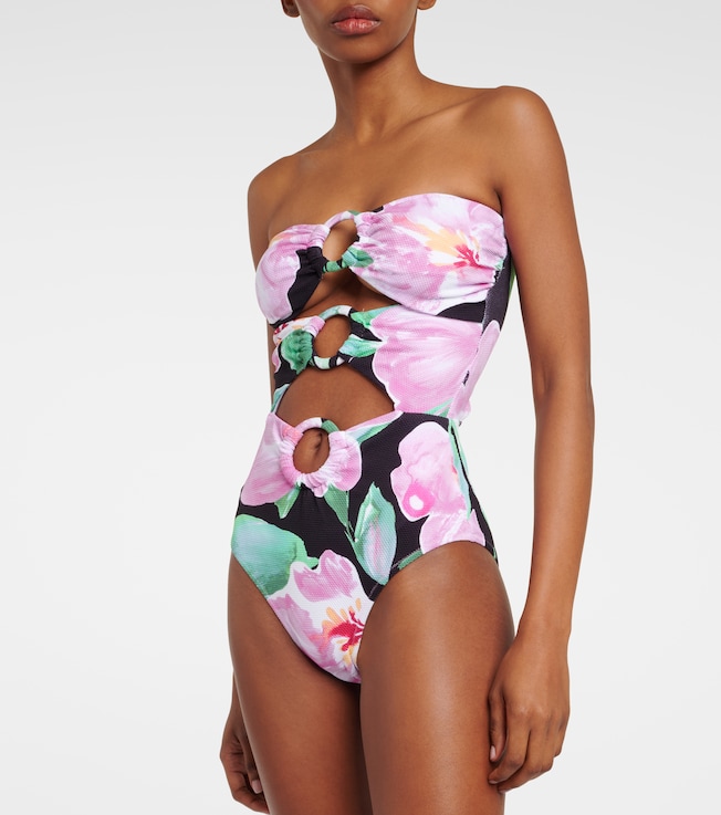 Alexandra Miro Anya cutout floral swimsuit