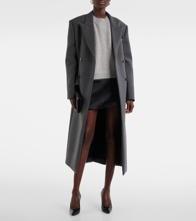 LISA YANG Silk satin mini skirt