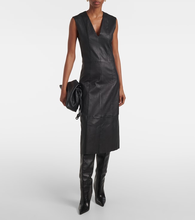 JOSEPH Kosma leather midi dress