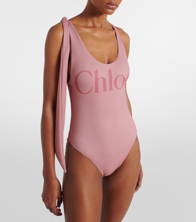 Chloé Knotted logo swimsuit