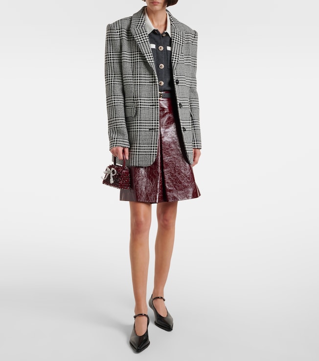 self-portrait Hundstooth oversized blazer