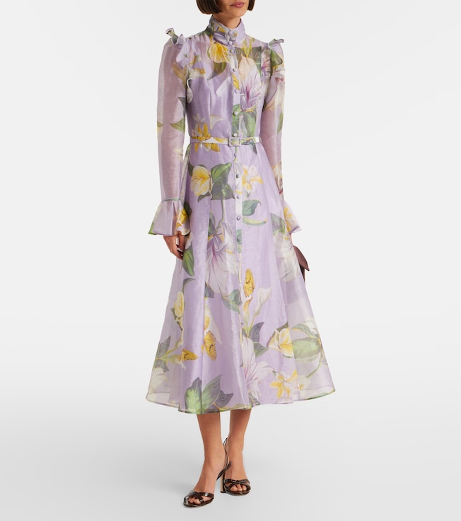 LEO LIN Katrina linen-blend shirt dress