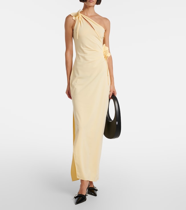Coperni Asymmetric floral gown