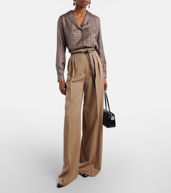 Max Mara Quorum virgin wool wide-leg pants