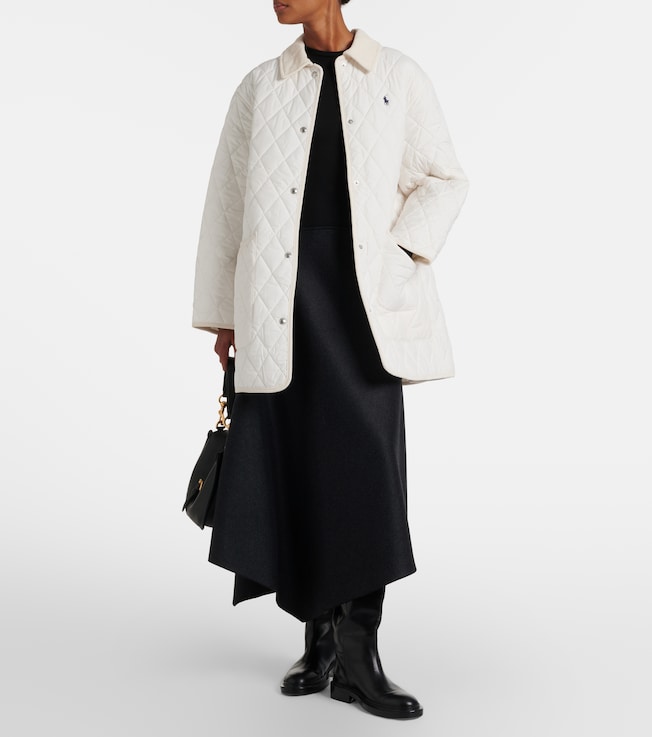 Polo Ralph Lauren Logo quilted corduroy-trimmed coat