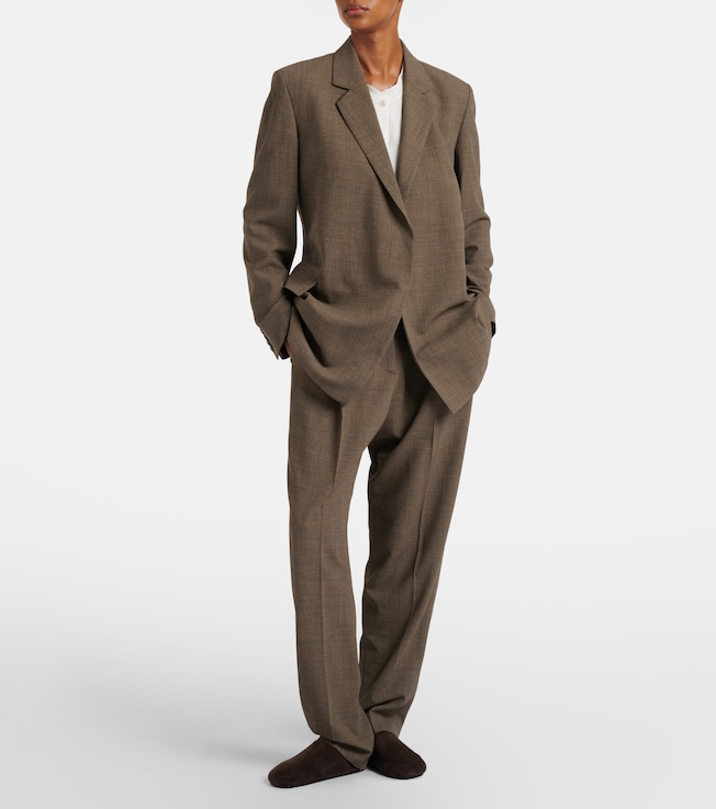 The Row Gianni wool straight pants