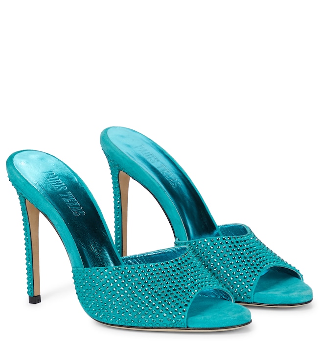 Paris Texas Holly embellished suede sandals