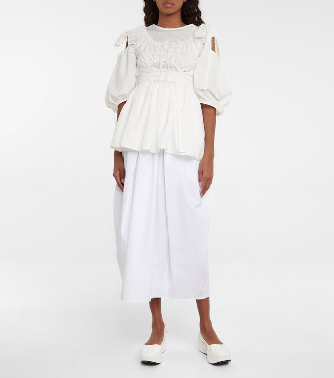 Cecilie Bahnsen Falka cutout faille top