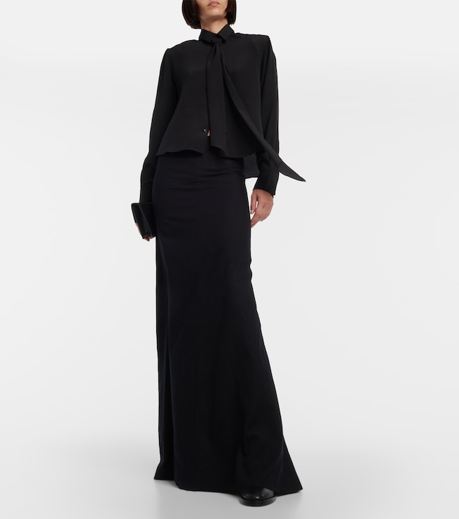 ANN DEMEULEMEESTER Virgin wool maxi skirt