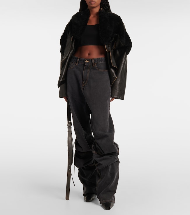 Y/Project Evergreen Draped Cuff wide-leg jeans