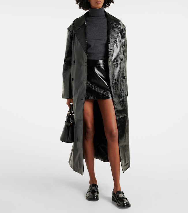 The Frankie Shop Mary faux leather miniskirt