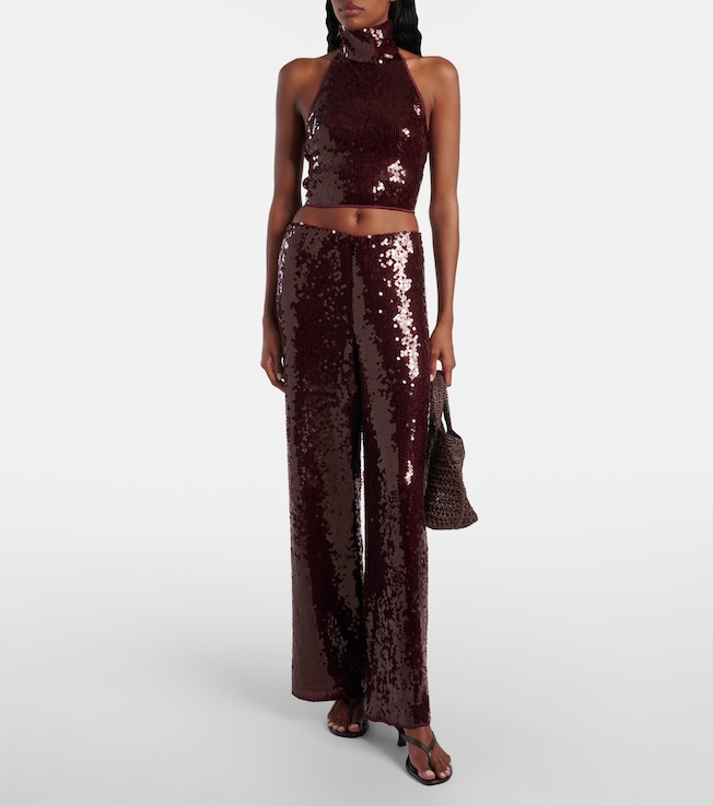 Oséree Marylin sequined wide-leg pants