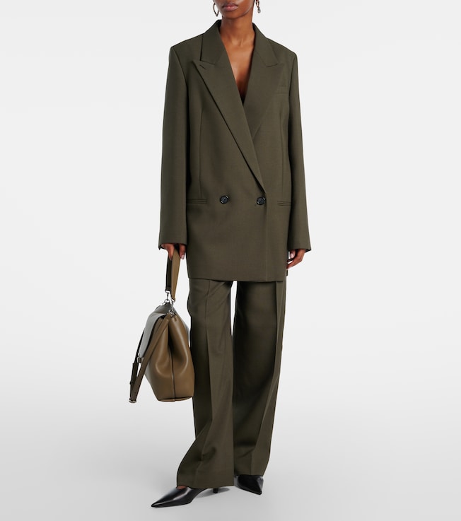 TOTEME Wool-blend wide-leg pants