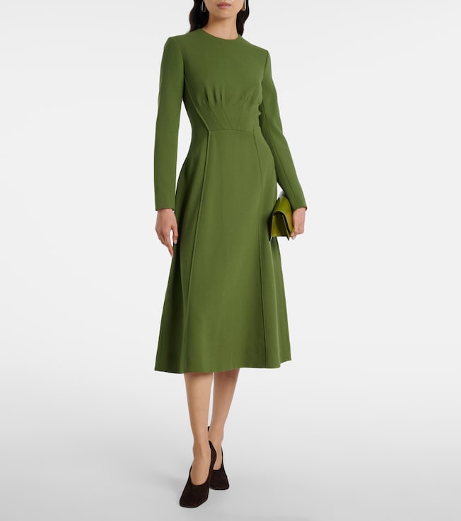 Emilia Wickstead Collinson wool crêpe midi dress