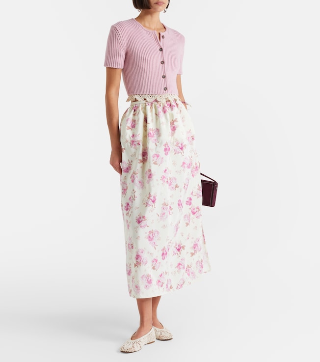 Magda Butrym Floral silk midi dress