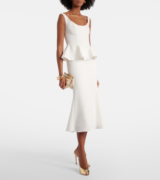 Roland Mouret Crêpe midi skirt