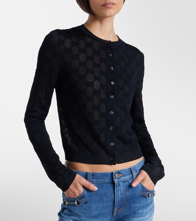 Gucci GG crêpe cardigan