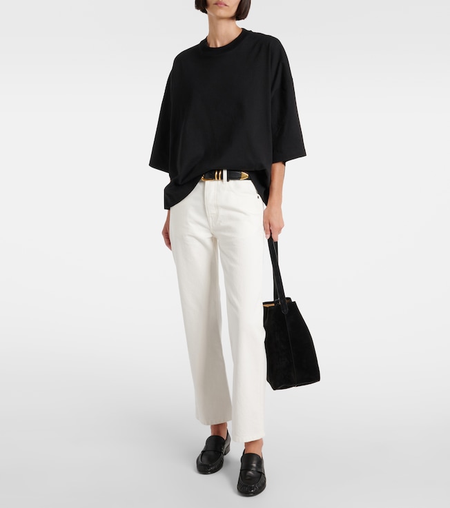 The Row Lesley mid-rise straight jeans