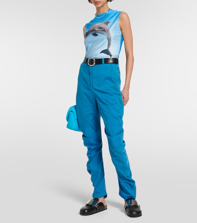 Jw Anderson Twisted high-rise distressed pants