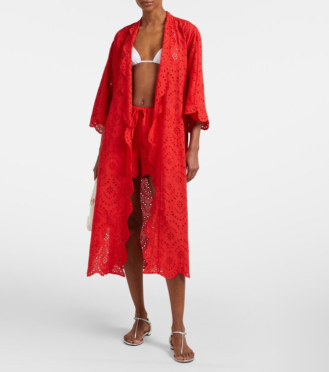 Poupette St Barth Broderie anglaise cotton shorts