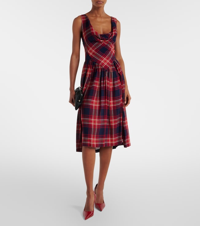 vivienne westwood gathered cotton poplin midi dress Vivienne Westwood Gathered cotton poplin midi dress Vivienne Westwood