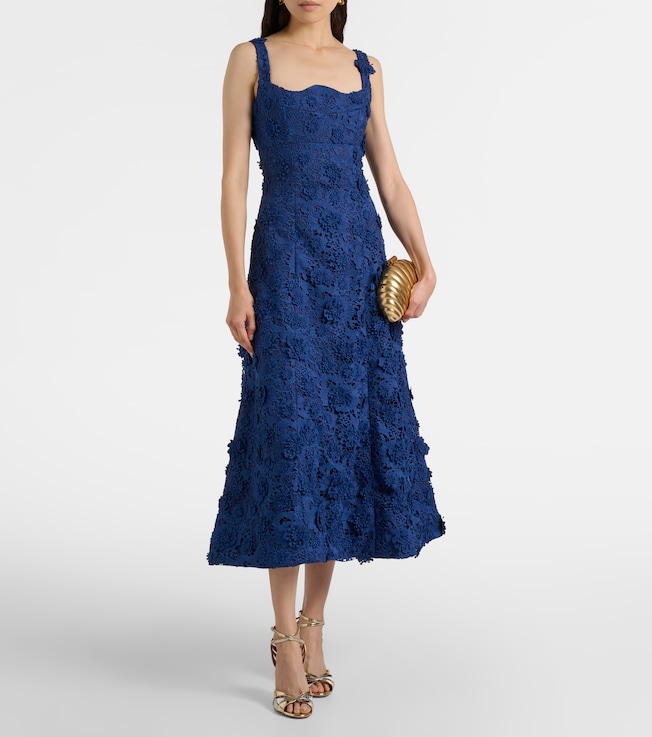 LEO LIN Odette lace midi dress