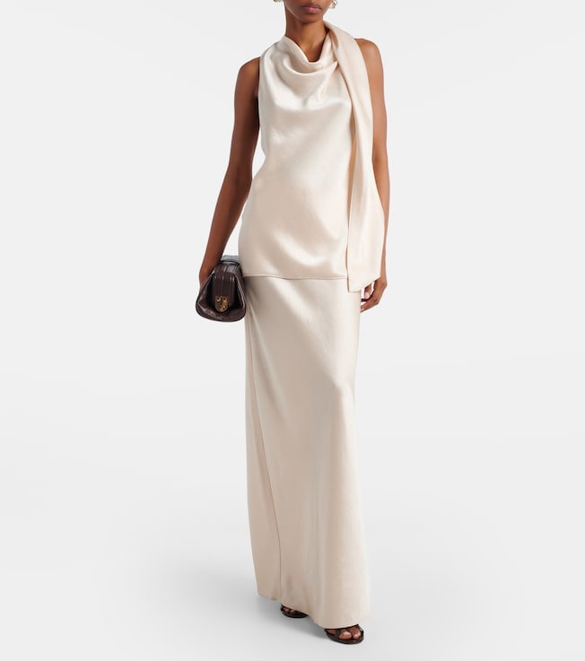 Vince Scarf-detail satin top