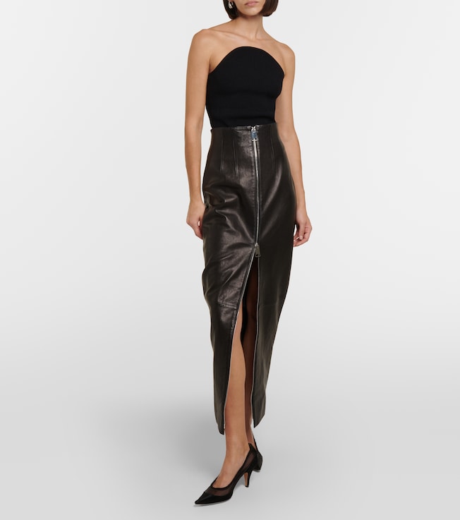 KHAITE Jericho rib-knit bustier