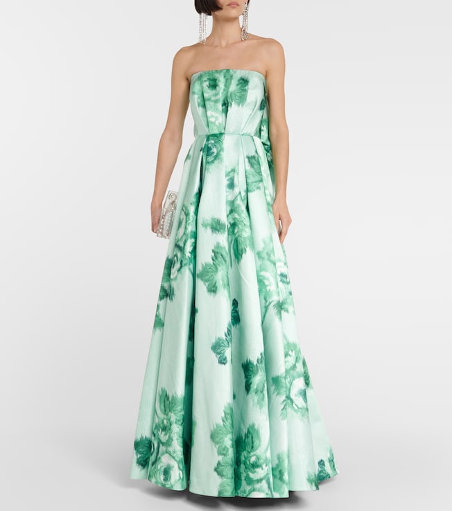Emilia Wickstead Merope strapless floral gown