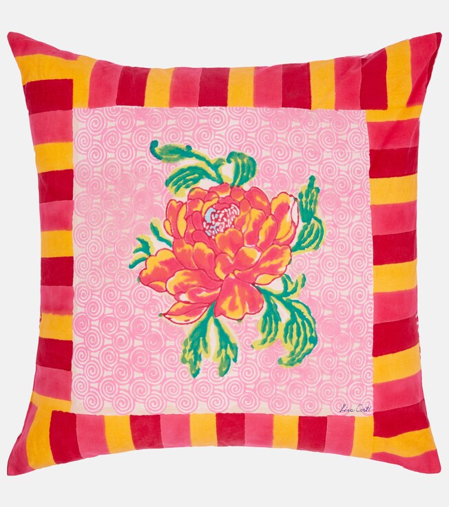 Kissen Camelia Magenta Medium aus Baumwolle | Lisa Corti