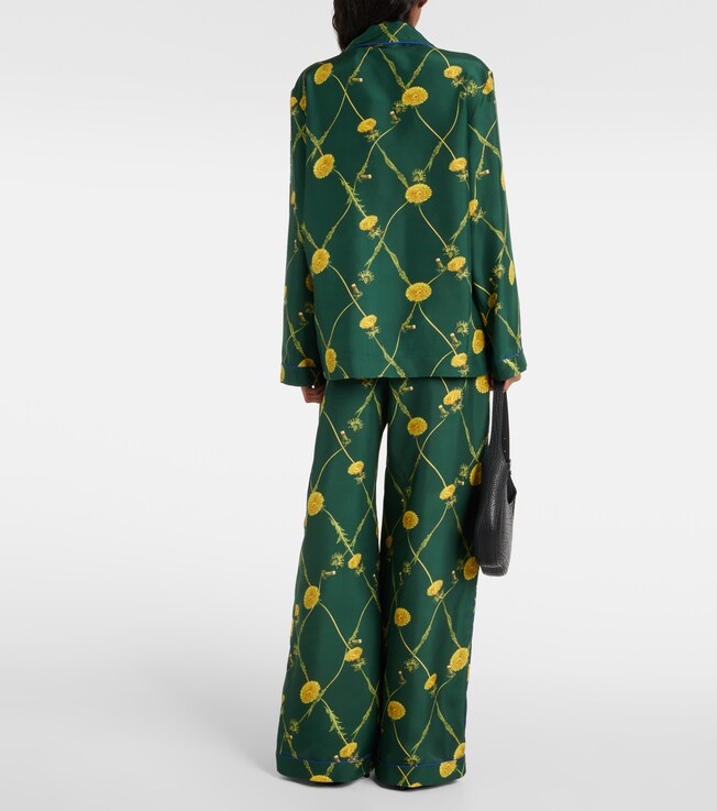 Burberry Burberry Floral silk poplin pajama shirt