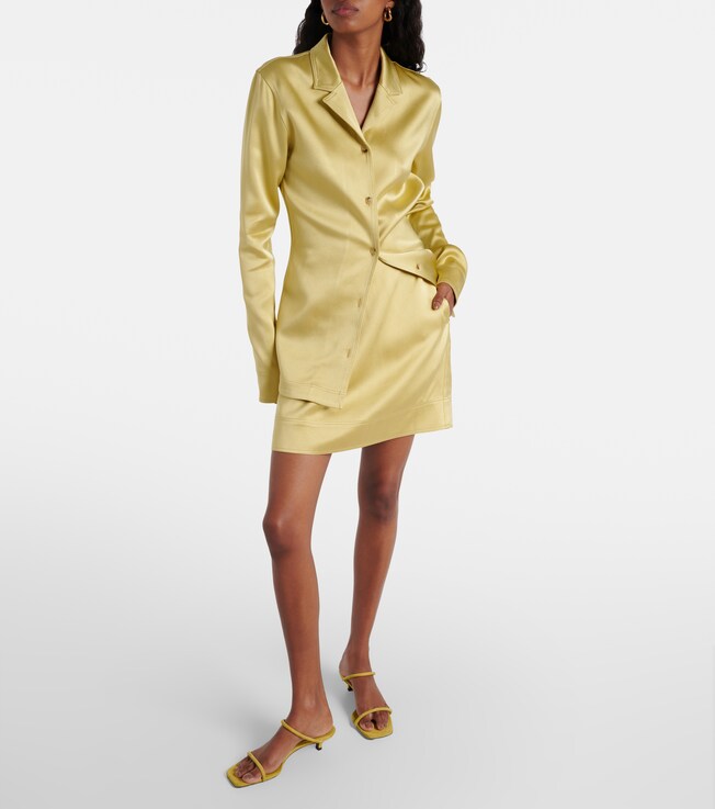 TOTEME High-rise satin miniskirt