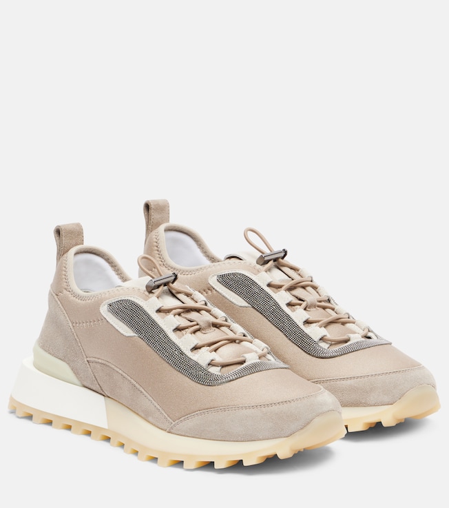 Brunello Cucinelli Runner suede and canvas sneakers