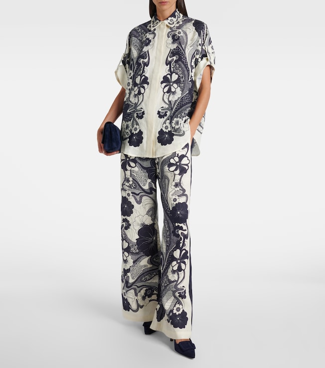 Alémais Mickey printed linen shirt