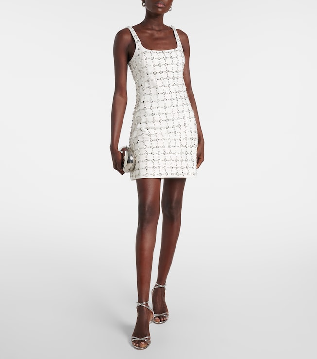 SIMKHAI Ziva sequined crêpe minidress