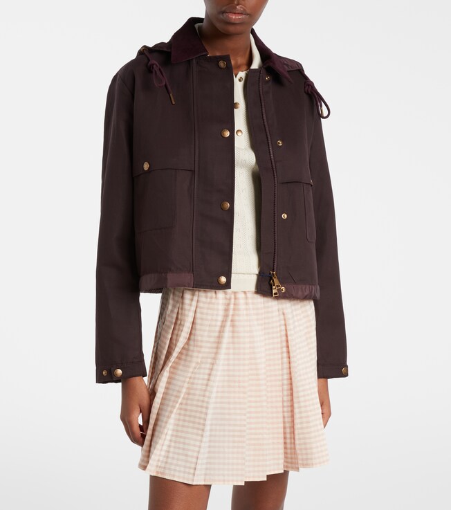 Moncler Aconitum cotton and linen-blend jacket