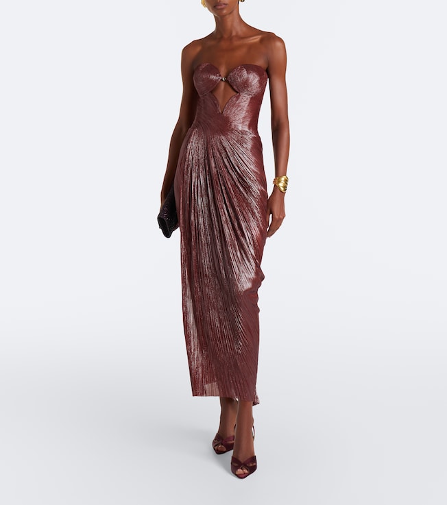 Maria Lucia Hohan Huda metallic corset gown