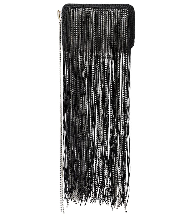 Magda Butrym Lelia Mini embellished fringed clutch