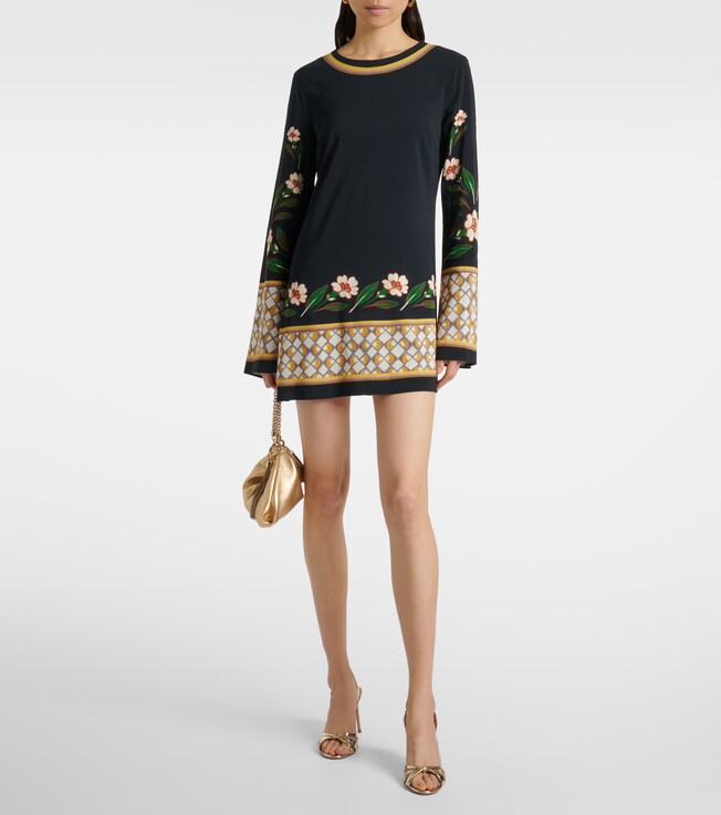 La DoubleJ Supreme Swing floral printed minidress